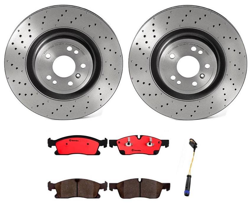 Mercedes Brakes Kit - Brembo Pads and Rotors Front (350mm) (Ceramic) 1664211500 - Brembo 3342253KIT